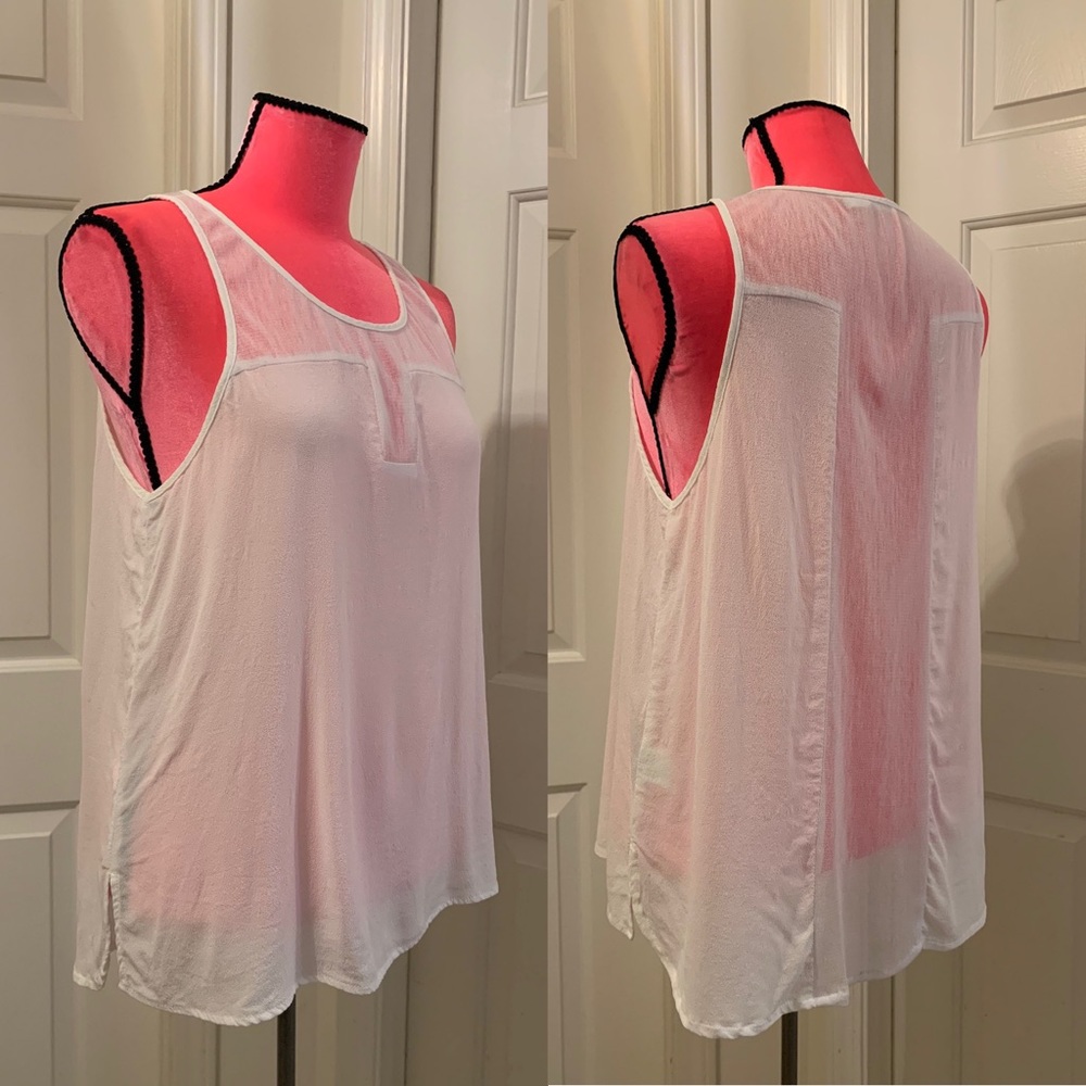 Pink Stitch top w/sheer panels